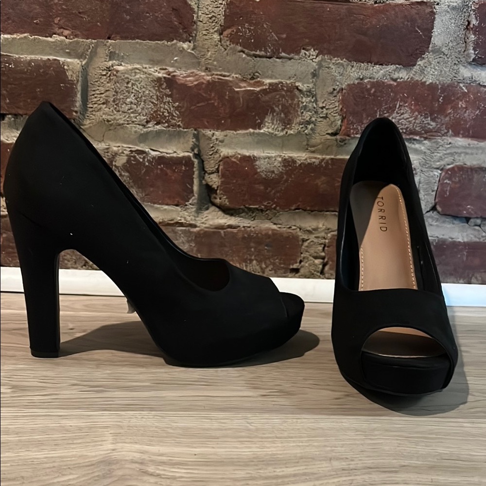 Torrid Black Peep Toe Heels